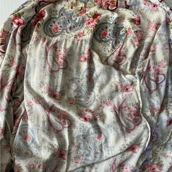 Victoria's Secret Vintage Gold Label Floral Paisley Print Robe Size Medium - Picture 6 of 11
